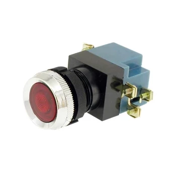 Przełącznik tablicowy LA19-11 monostabilny 24mm 5A 380V czerwony