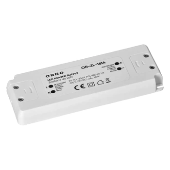 Zasilacz do taśm LED 12 V DC, 24 W, 2 A, montaż natynkowy, ORNO 1614
