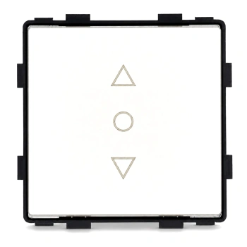 Włącznik żaluzjowy z podtrzymaniem biały podtynkowy (moduł bez ramki) - TAWOIA Glass