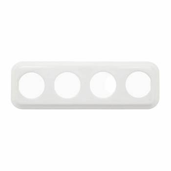 Ramka poczwórna kwadratowa ceramiczna biała Ceramic Loft