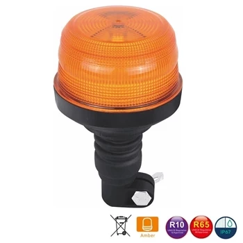 Lampa ostrzegawcza LED do pojazdu, 25W, 24 LED, światło pomarańczowe, trzpień FLEX, R65 R10, ALR0075