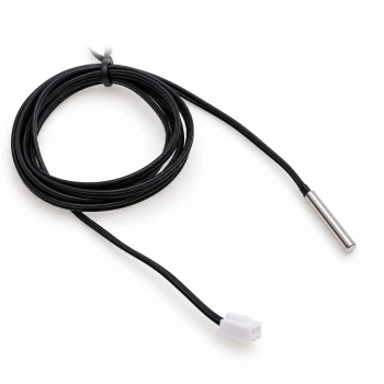 Czujnik temperatury NTC 10K B3950 1% wodoodporny, tuleja 20 × 4 mm, długość 1 m, wtyk JST XH 2-pin