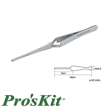Pęseta magnetyczna płaska samozaciskowa 165mm, Proskit 1PK-108T