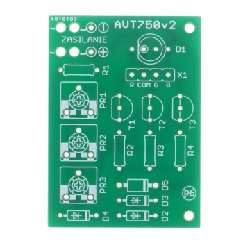 Dioda LED dowolnego koloru - PCB do projektu AVT 750