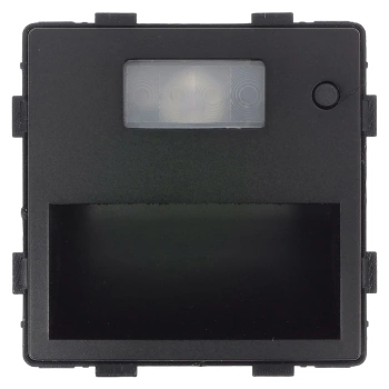 Lampka schodowa LED 1.5W z czujnikiem ruchu czarna podtynkowa (moduł bez ramki) - TAWOIA Glass