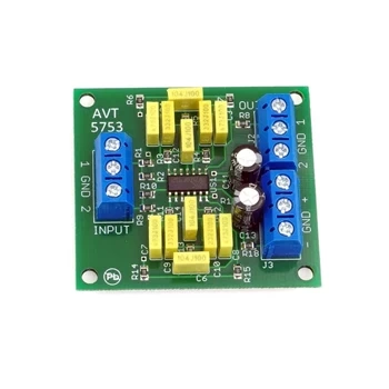  Filtr pasmowo-zaporowy 50Hz stereo do redukcji brumu - zlutowany KIT AVT 5753