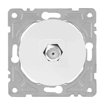 Gniazdo antenowe SAT, kolor biały, montaż podtynkowy, OVAL Electromalt OVA1015W