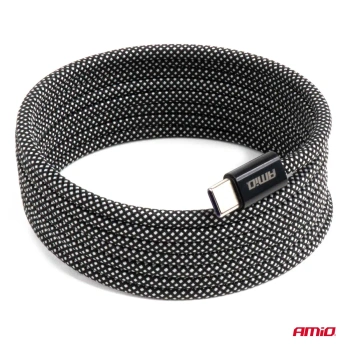 Kabel USB-C - USB-C, 60 W, 2 m, magnetyczny, AMiO