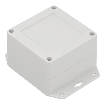 Obudowa hermetyczna ZP90.90.60UJH, 91,6 × 91,4 × 60 mm, ABS, jasnoszara, z uchem, Kradex