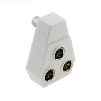 Trójnik antenowy plastikowy 1 wtyk - 3 gniazda