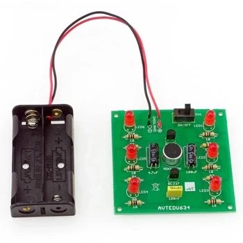 Efekt LED świecący w rytmie muzyki - MigoLEDki. Zestaw DIY do nauki lutowania AVT EDU634