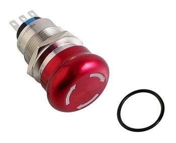 Przycisk grzybkowy wandaloodporny W22M11R/S 22mm, monostabilny 1NO1NC