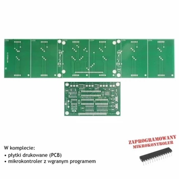 Zegar LED 55 mm ustawiany przez GPS - PCB i mikroprocesor do projektu AVT 5522/2