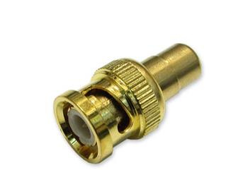 Przejście: wtyk BNC - gniazdo RCA, złoty