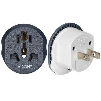 Adapter podróżny TA8 Go to USA 110–230V 10A – wtyczka amerykańska A/B, gniazdo uniwersalne