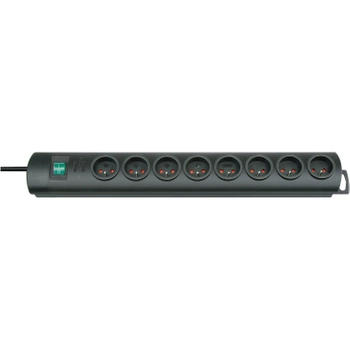Listwa zasilająca 8 gniazd, 2m, 3G1.5, 16A, włącznik, Brennenstuhl Primera-Line, czarny