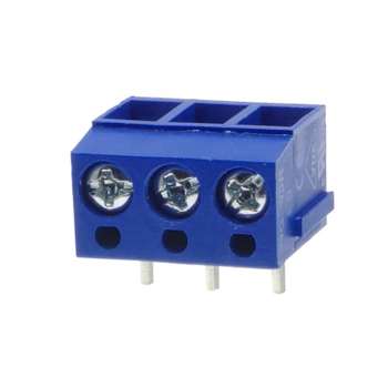 Złącze śrubowe 3 pola, raster 5, h=9mm kątowe DG300