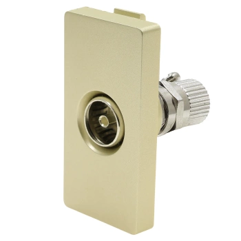 Moduł 1/2 - gniazdo antenowe TV - złoty - kompatybilny z ramkami Tawoia Glass