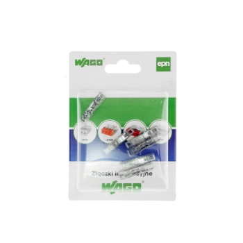 Szybkozłączka WAGO 221-242 przelotowa z dźwignią, drut i linka 0,5-2,5mm², 450V, blister 6 szt.