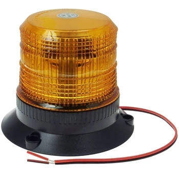 Lampa błyskowa LED pomarańczowa do wózków widłowych, 10V-110V, R10, fi14cm