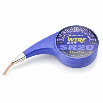 Plecionka lutownicza SR20, szerokość 3,5 mm, długość 2 m, z podajnikiem, Mechanic