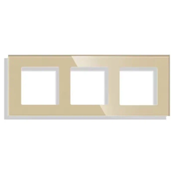 Ramka szklana - potrójna - złota - do modułów Tawoia Glass
