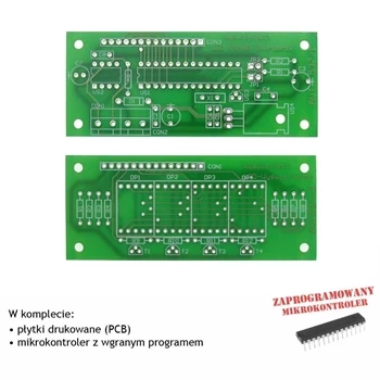 Moduł terminala z wyświetlaczem LED - PCB i mikroprocesor do projektu AVT 537