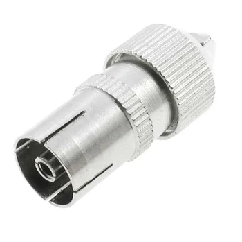 Gniazdo antenowe na kabel proste metal