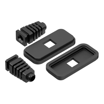 Zaślepka do obudowy OBD z odgiętką na przewód Ø 5 mm, zestaw 2 szt., ABS, czarna, Kradex