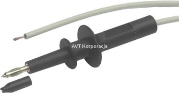 Przewód bezpieczny w.n. 5kV z sondą probierczą czarny 1m