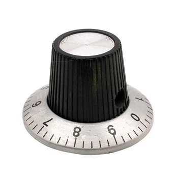 Gałka ze skalą do potencjometru na oś 6mm - 29x18mm - skala 0-9 - RN-113A