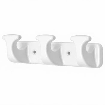 Ceramiczny wieszak ścienny potrójny biały 380 × 67 × 74 mm Ceramic Loft