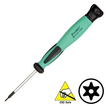 Wkrętak precyzyjny ESD TORX z otworem T6H, ProsKit SD-083-T6H