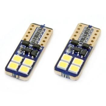 Żarówka samochodowa LED CANBUS T10e (W5W) 12V/24V (8 LED), 2szt AMIO-01635