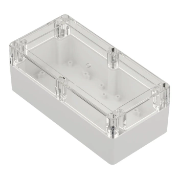 Obudowa hermetyczna ZP200.100.75 jasnoszara/przeźroczyste wieczko ABS-PC