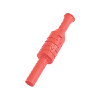 Gniazdo na przewód 4mm bezpieczne (tuleja stała) 1KV=/~ KAT.III 24A czerwone