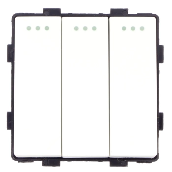 Moduł - Włącznik światła potrójny - biały - Tawoia Glass