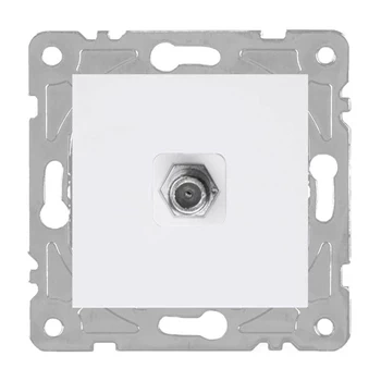 Gniazdo antenowe SAT, kolor biały, montaż podtynkowy, QUAD Electromalt QAD1015W