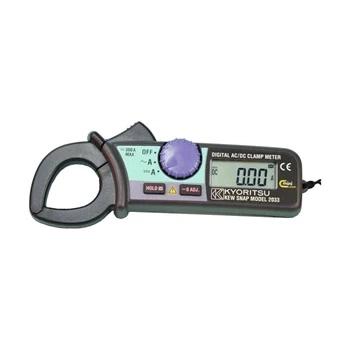 Miernik cęgowy AC/DC 300 A o masie 100 g, szczęki 24 mm, rozdzielczość 0,01 A, CAT III 300 V, Kyoritsu KEW2033