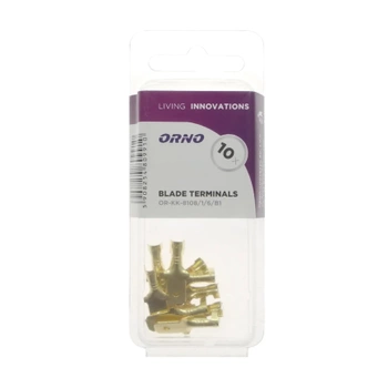 Końcówka płaska męska nieizolowana 6.3mm przekrój do 1.0mm2, blister 10szt.