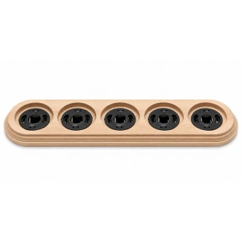 Ramka drewniana naturalna 5-modułowa do gniazd i włączników natynkowych Ceramic Classic Loft