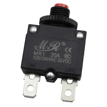 Wyłącznik nadprądowy bimetaliczny MR1, 20A 250Vac, 1 tor
