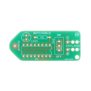 Miniaturowy wykrywacz przewodów sieciowych - detektor pola elektrycznego - PCB do projektu AVT 1429
