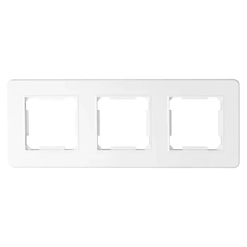 Ramka potrójna, plastikowa, biała, QUAD Electromalt, QAD1003W