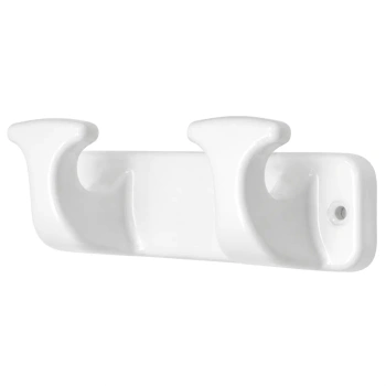 Ceramiczny wieszak ścienny podwójny biały 230x55x70mm Ceramic Loft