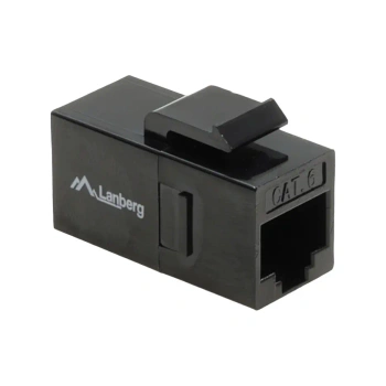 Łącznik RJ45 gniazdo-gniazdo kat. 6, keystone, obsługa PoE, Lanberg