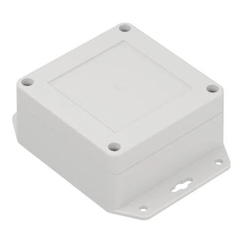 Obudowa hermetyczna ZP90.90.45UJH, 91,6 × 91,4 × 45 mm, ABS, jasnoszara, z uchem, Kradex