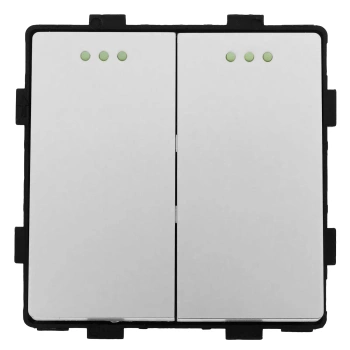 Moduł - Włącznik światła podwójny - szary - Tawoia Glass