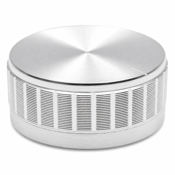 Gałka aluminiowa do potencjometru na oś 6mm - 40x17mm - srebrna - GSL40