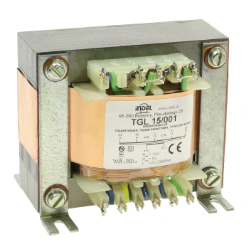 Transformator głośnikowy TGL 15/001, 15VA, 1 kΩ/8Ω, Push-Pull, 20Hz–20kHz, Indel